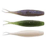 Yamamoto baits 12SSHAD3109007 Мягкий приманка Scope Shad 76 mm 10 Единицы Chartreuse / Electric Blue