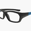 Спортивные очки с диоптриями Demetz Softness R / Matte Black / Matte Blue Colorless Cat.0, softness515453