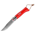 Opinel 1890 No 08 Red With Sheath Красный  Silver