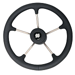 Рулевое колесо Ultraflex V70B 68441R Ø350x90мм рукоятка из чёрного полиуретана со спицами из нержавеющей стали