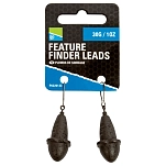 Preston innovations P0220134 Свинцовые клипсы Feature Finder Black 45 g