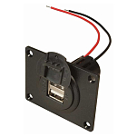 Philippi 367322100 USD 5D-MP Двойной USB-разъем для зарядки Black 60 x 40 mm
