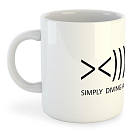 Купить Kruskis 42611S010 Simply Diving Addicted Кружка 325ml Белая White 325 ml (11 oz)  7ft.ru в интернет магазине Семь Футов