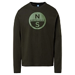 North sails 692850-0440-XL Футболка с длинным рукавом Graphic Зеленый Forest Green XL