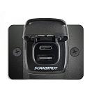Купить Водонепроницаемый зарядный порт Scanstrut FLIP PRO SC-USB-F2 12/24В 36/60Вт USB-A/USB-C IP67 ⌀47х40мм быстрая зарядка PD и QC из нейлона 7ft.ru в интернет магазине Семь Футов