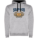 Купить Kruskis SU1067015802C066 Толстовка с капюшоном Seafood Crab Two-Colour Серый Heather Grey / Black S 7ft.ru в интернет магазине Семь Футов