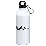 Kruskis MD4049S101S167 Skiing Heartbeat 800ml Алюминиевая бутылка Бесцветный White