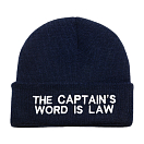 Купить Шапка-бини "The Captain's Word is Law" Nauticalia 6319 темно-синяя из акрила 7ft.ru в интернет магазине Семь Футов