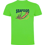 Kruskis CA65500328C068 Футболка с коротким рукавом Seafood Squid Зеленый Light Green L