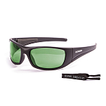 Спортивные очки Ocean Bermuda Черные Матовые/Зеркально-зеленые линзы