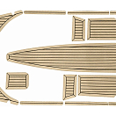 Комплект палубного покрытия для Феникс 600HT, тик классический, с обкладкой, Marine Rocket teak_600ht_classic_2