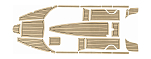 Комплект палубного покрытия для Феникс 600HT, тик классический, с обкладкой, Marine Rocket teak_600ht_classic_2