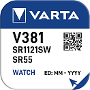 Купить Varta 38581 V381 Кнопка Батарея Серебристый Silver 7ft.ru в интернет магазине Семь Футов
