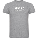 Купить Kruskis CA65500458K043 Футболка с коротким рукавом Shut up And Fish Серый Heather Grey XL 7ft.ru в интернет магазине Семь Футов