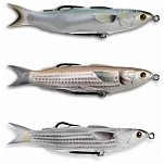 Live target MUH115T723 Mullet Walking Мягкая приманка 115 mm 14g Серебристый Natural / Brown
