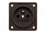 BERKER 961952501 Розетка с заземлителем Франция/Бельгия/коричневый, матовый