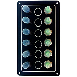 Goldenship GS11171 IP65 Водонепроницаемый 6 Переключатели Панель Черный Black 100 x 170 mm 