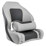 Кресло с болстером Marine Rocket Delux Sport Flip Up MR18003 520x620x400мм угольно-серый с обивкой из винила
