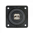 BERKER 926022505 Двойная розетка USB / антрацит / 2x 2,5 А