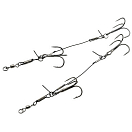 Купить Kinetic F608-007-199 Double Stinger Связанные Крючки Коричневый Black 1/0  7ft.ru в интернет магазине Семь Футов