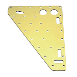 Фаловая дощечка грота из анодированного алюминия Bainbridge B817 267x216x3.2мм золотая