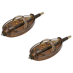 Mikado AMFN-QMF-2L-70 Method Douglas QMF System L Кормушка фидерная прикормочная 2 единицы Коричневый Brown 70 g