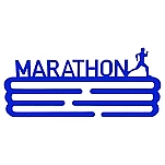 Wellhome WH14286 вешалка для медалей Marathon Серебристый Blue 30x13.5 cm