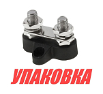 Клемма-штифт двойная с перемычкой, M8, черная (упаковка из 8 шт.) Marine Rocket 4620136056892_pkg_8