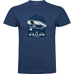 Kruskis CA65500686C052 Футболка с коротким рукавом Sailor Голубой Denim Blue 3XL