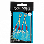 Explorer tackle EXAT10 Близнец Assist Hook Серебристый Silver 1/0 
