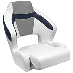 Wise seating 144-33381773 Baja XL Bucket Flip Up Bolster Сиденье Белая White / Grey / Midnight