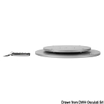 Foldable 2-stage table pedestal 12V w/swivel plate Osculati 48.745.12