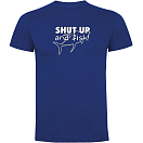 Купить Kruskis CA65500305K043 Футболка с коротким рукавом Shut Up And Fish Голубой Royal Blue L 7ft.ru в интернет магазине Семь Футов