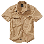 Brandit 4024-70-L Рубашка с коротким рукавом Vintage Бежевый Camel L
