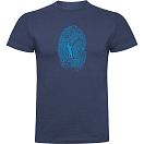 Купить Kruskis CA65500486S199 Футболка с коротким рукавом Angler Fingerprint Голубой Denim Blue XL 7ft.ru в интернет магазине Семь Футов