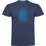Kruskis CA65500486S199 Футболка с коротким рукавом Angler Fingerprint Голубой Denim Blue XL