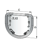 Внутренняя рамка с противомоскитной сеткой Vetus HCMD520 518 x 450 мм для люка ALTD520SL