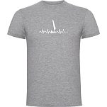 Kruskis CA65500558S176 Футболка с коротким рукавом Sailing Heartbeat Серый Heather Grey 2XL