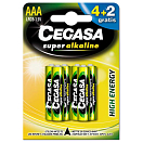 Купить Cegasa 325887 LR03 Blister Щелочная батарея 6 единицы Золотистый Silver 7ft.ru в интернет магазине Семь Футов