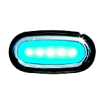 Scandvik 390-41362P Вежливость 5 светодиодных ламп 73x38.1 mm Бесцветный Silver / Blue