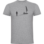 Kruskis CA65500158S260 Футболка с коротким рукавом Shadow Sail Серый Heather Grey S
