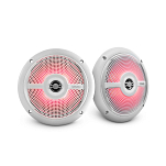 Динамики двухполосные DS18 NXL-6SL/WH Ø165,1мм 90–20кГц 25-100Вт 4Ом IP65 светодиодная RGB-подсветка из белого АБС-пластика