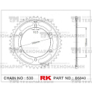 Купить Звезда для мотоцикла ведомая B6840-38 RK Chains 7ft.ru в интернет магазине Семь Футов