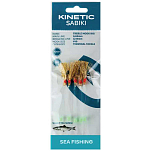 Kinetic F109-133-007 Anzuelo Triple Sabiki Рыболовное Перо Бесцветный Copper Flash