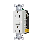 Hubbell 36-GFRST52MW Двойная розетка на 125 В GFCI 15A Серебристый White