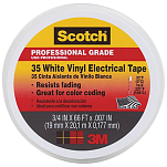 Лента 3M Scotch 35 10828 20,1м 19x0,178мм электроизоляционная из белого ПВХ