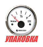 Указатель уровня пресной воды 240-33 Ом (US), белый циферблат, нержавеющий ободок, д. 52 мм, Marine Rocket (упаковка из 10 шт.) WLM0005WSMR_pkg_10