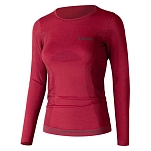 Lenz 243-30-xs Базовый слой с длинным рукавом Merino 6.0 Darkred 30x25x2