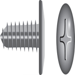 Seachoice 50-59574 Phillips Винт с полукруглой головкой T/S 4 Единицы Серебристый Silver 10 x 2´´ 