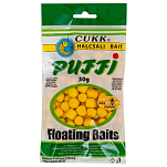 Cukk 92000254 Big Puffi 30g Медовая плавающая кукуруза Yellow 10-14 mm